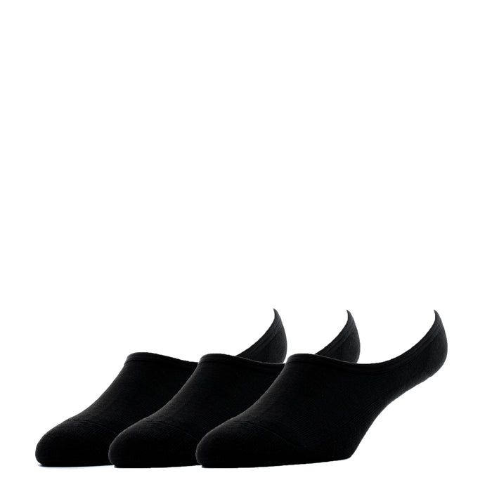 3-pack black no-show socks with hidden cushion liners