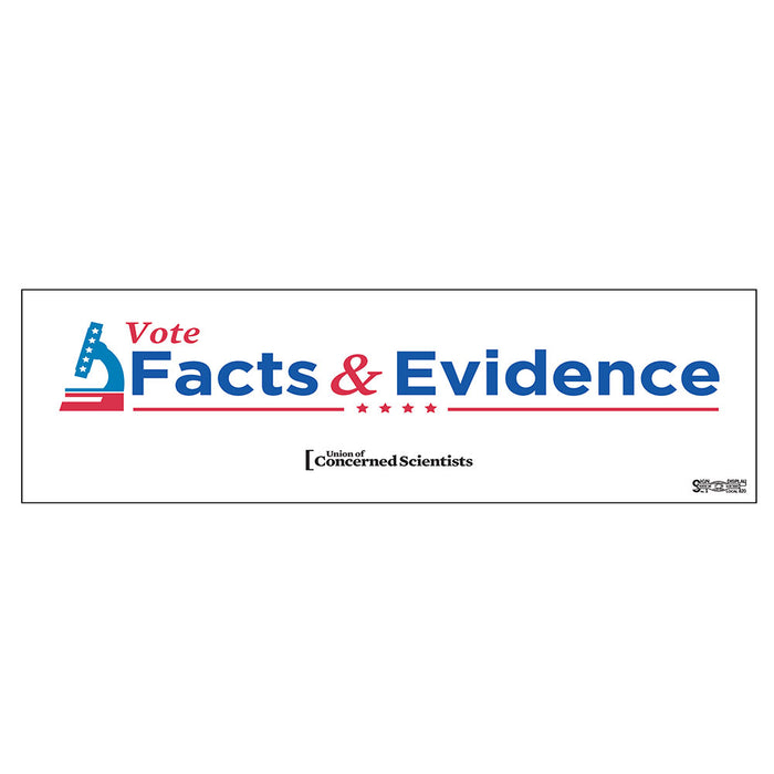 50% Off Sale: Vote Facts & Evidence bumper sticker