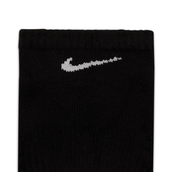 Black no-show sock cuff close-up with Nike swoosh logo