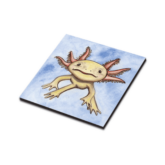 PinkPolish Design Magnets "Axolotl Cutie" Wood Refrigerator Magnet