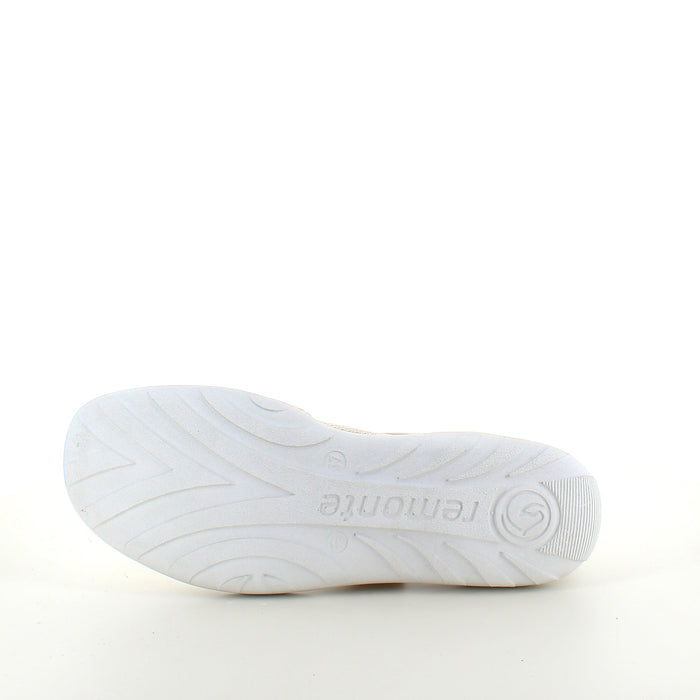 Beige Remonte ballerina med kardborreband