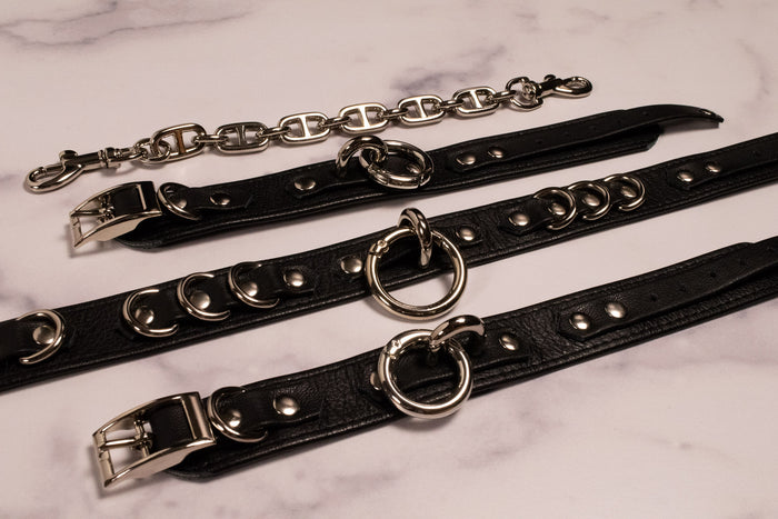 'Heavy Duty' — Black Leather Collar _ LIMITED _
