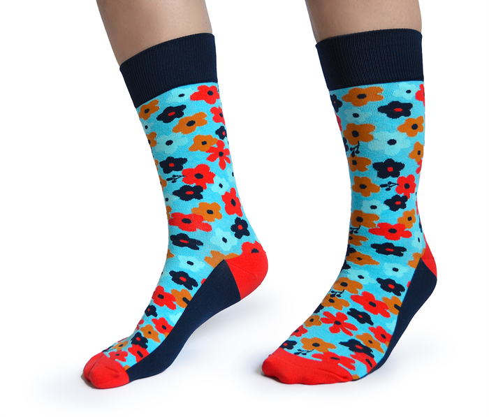 Mens Floral Dress Novelty Socks