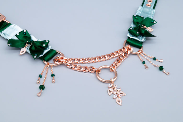 Hunter Green & Seafoam Luxury Martingale Collar
