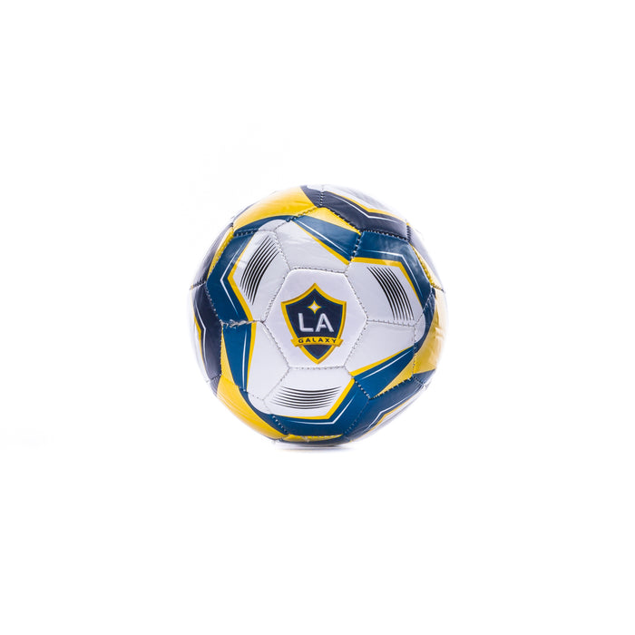 Mini soccer ball showing LA crest center, Franklin wordmark, blue yellow white stripes
