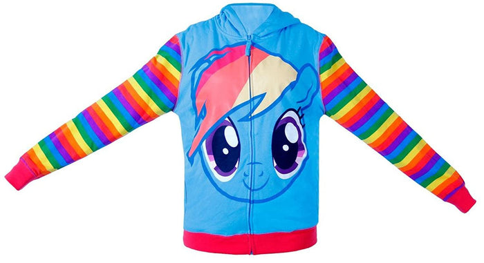 Mens Rainbow Dash Striped Hoodie - TVStoreOnline