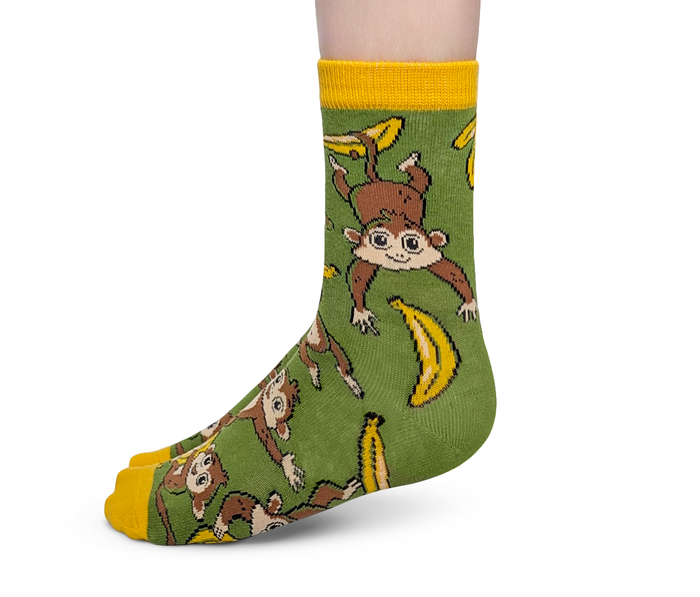 FUNNY MONKEY BUSINESS KIDS CREW SOCKS - UPTOWN SOX