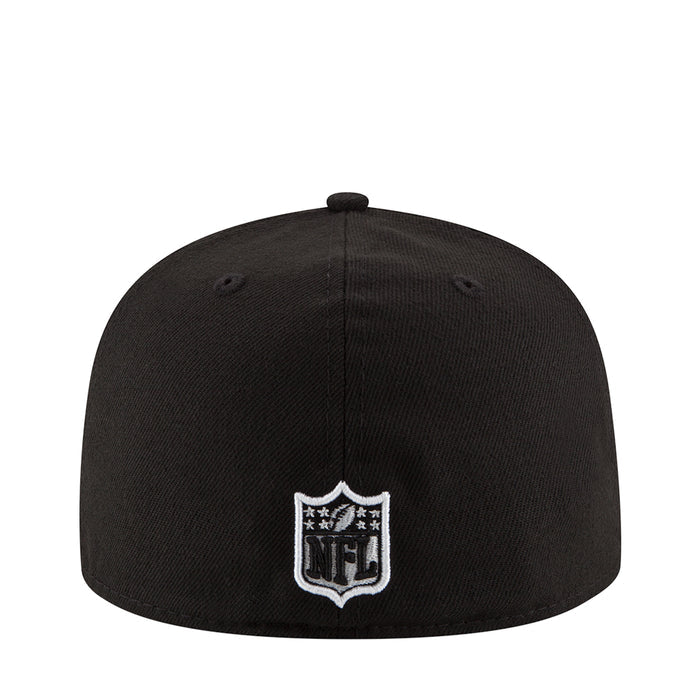 Black baseball cap with white San Francisco 49ers shield logo on back