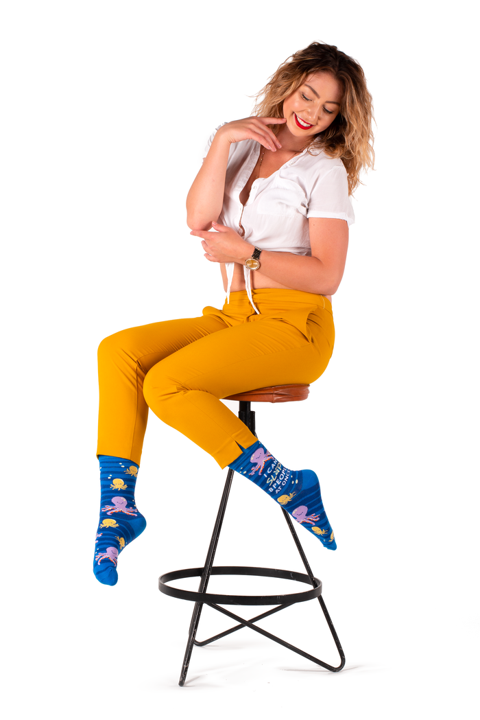 WOMENS-CREW NOVELTY-OCTOPUS-SOCKS
