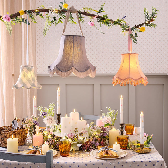 Pre Lit Spring Flower Wreath & Garland