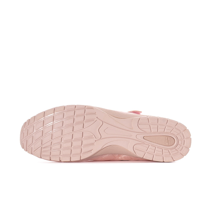 Women’s blush Mary Jane flats, outsole view with tread pattern