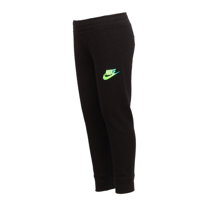 Toddler black jogger pants with Nike logo