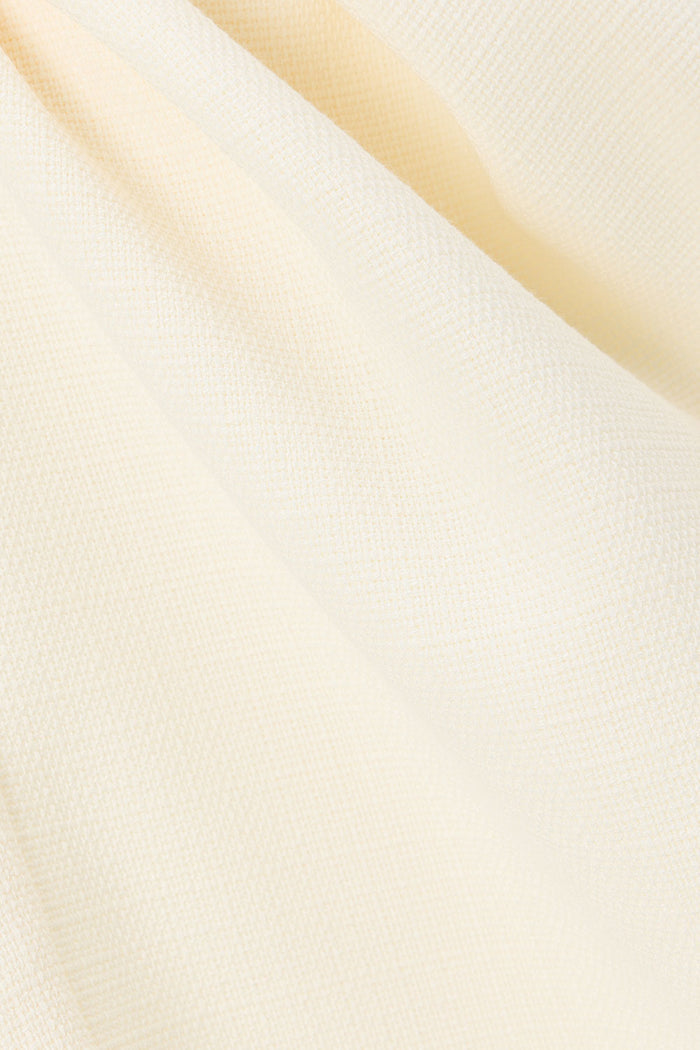 White Structured High Waist Salma Pants