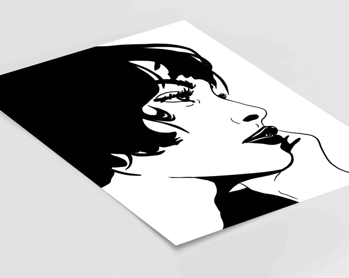 PinkPolish Design Art Prints "Thoughtful" Digital Drawing: Art Print