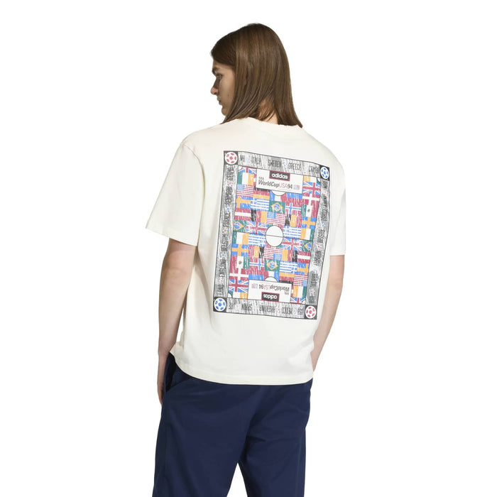 Off-white men's T-shirt with large back World Cup map graphic print