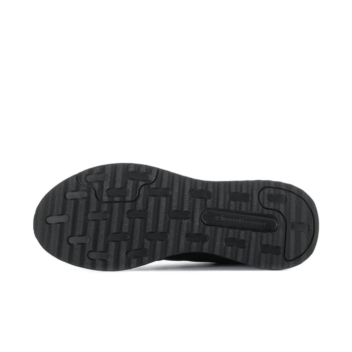 Mens black rubber outsole with deep traction tread for running