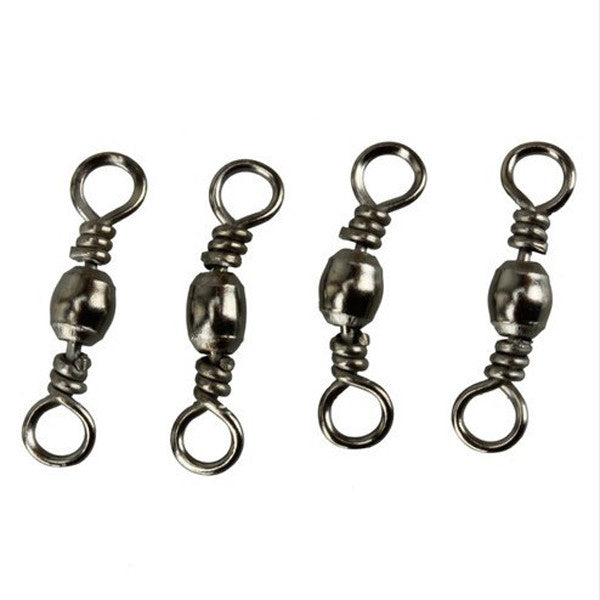 100pcs Brass Barrel Swivel Connector Fishing Swivel Pin Solid Rings - GhillieSuitShop