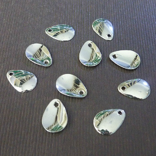 10pcs Fishing Flattie Spinner Blades Smooth Nickel Spoons Rigs Plaice - GhillieSuitShop