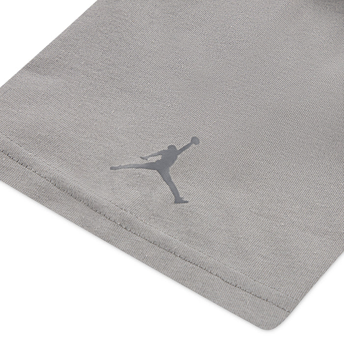 Medium grey T-shirt sleeve with small Jordan Jumpman logo print