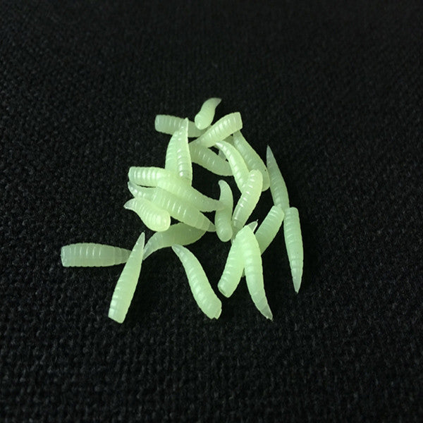 25 Pcs 16MM Soft Silicone Noctilucent Fishing Worms Grub with Taste - GhillieSuitShop