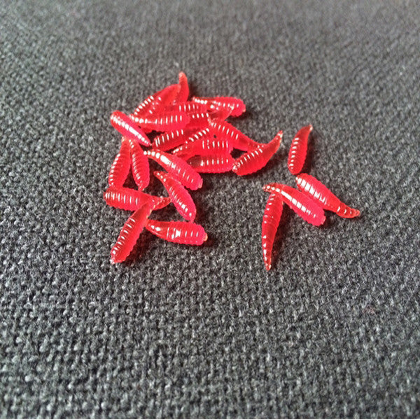 25 Pcs 16MM Soft Silicone Noctilucent Fishing Worms Grub with Taste - GhillieSuitShop