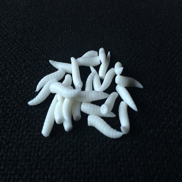 25 Pcs 16MM Soft Silicone Noctilucent Fishing Worms Grub with Taste - GhillieSuitShop