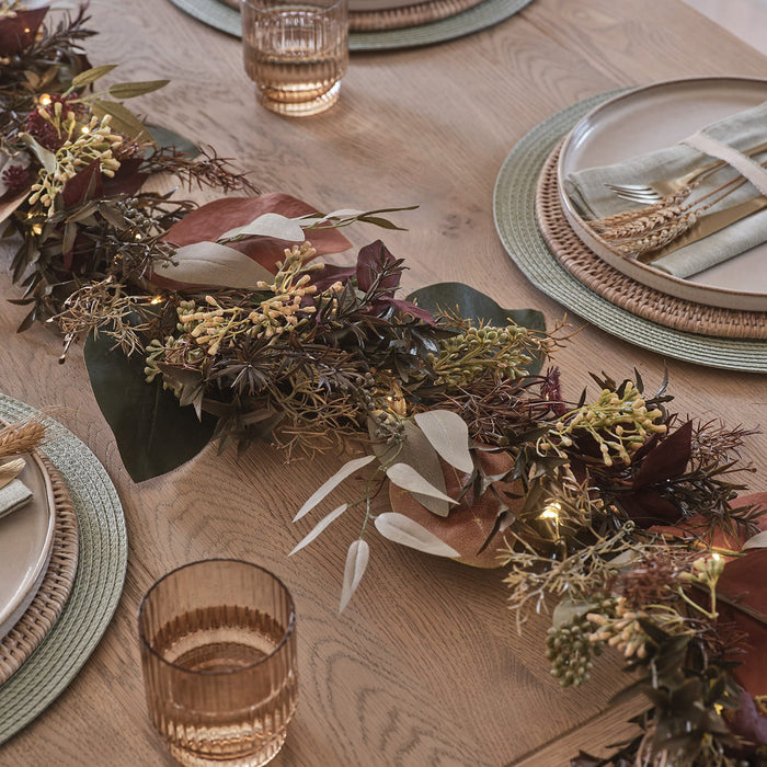 2m Pre Lit Autumn Winter Garland