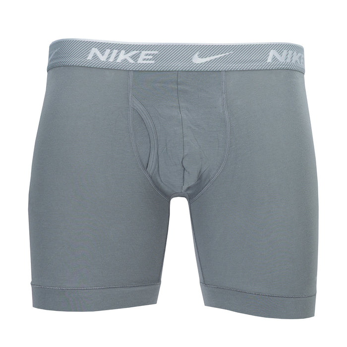 Pack of Dri-FIT cotton stretch boxer briefs, cool gray with NIKE logo waistband