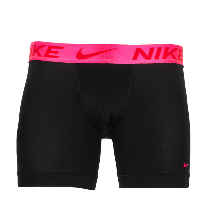 Black Nike Dri-FIT micro boxer briefs with pink waistband logo