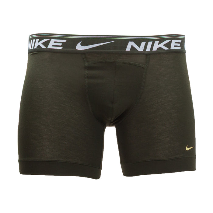Dark solid boxer briefs with elastic Nike waistband and swoosh