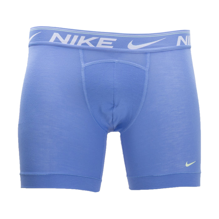 Royal blue boxer briefs with elastic Nike waistband and swoosh