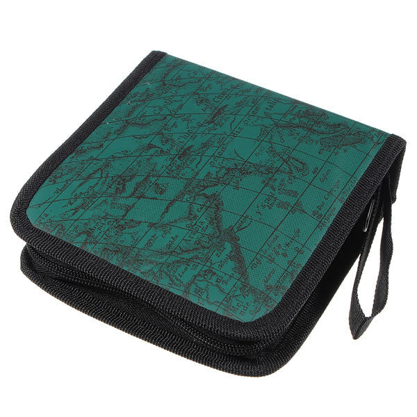 40 Disc CD DVD Album Holder Storage Case Bag Map Pattern - GhillieSuitShop