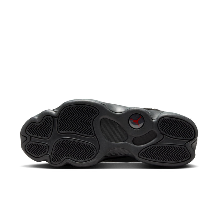Rubber outsole for men's high-top basketball shoes with grippy tread pattern