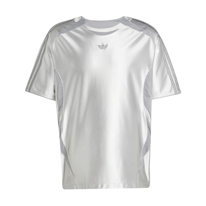 Men's light grey Adicolor tee with small trefoil logo at chest