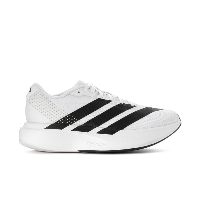 Women’s running shoes, white with black 3-stripe design and white midsole
