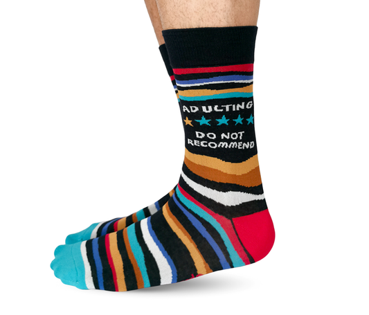 FUNNY ADULTING MEN'S CREW SOCKS - UPTOWN SOX