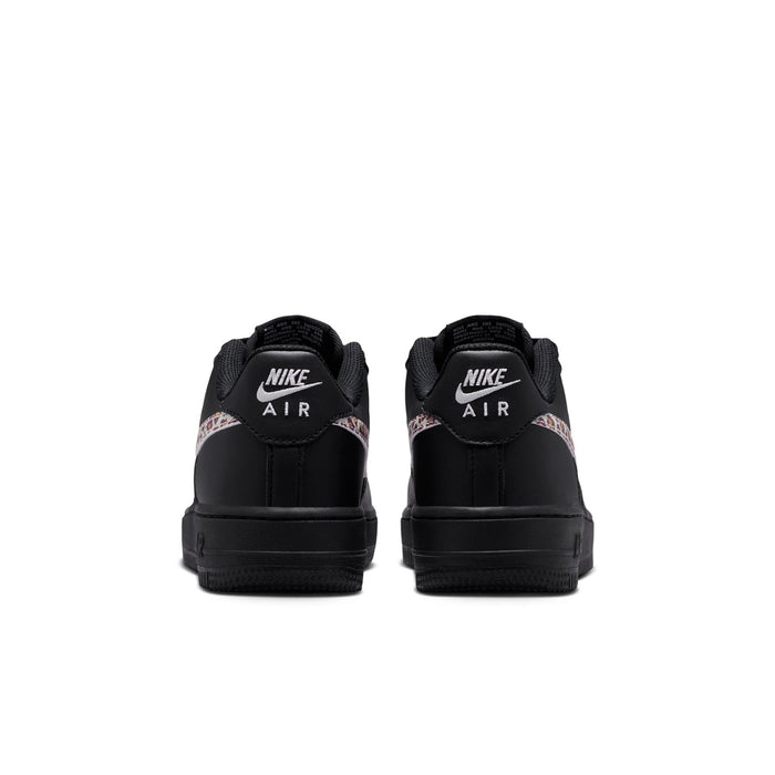 Black youth sneaker heel with Nike Air branding and lace-up collar