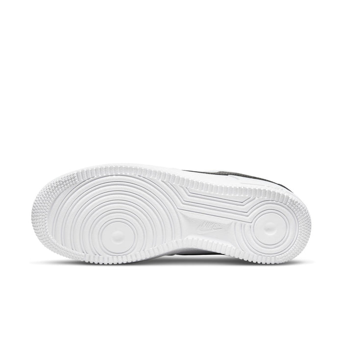 White Air Force 1 outsole tread view with circular traction pattern