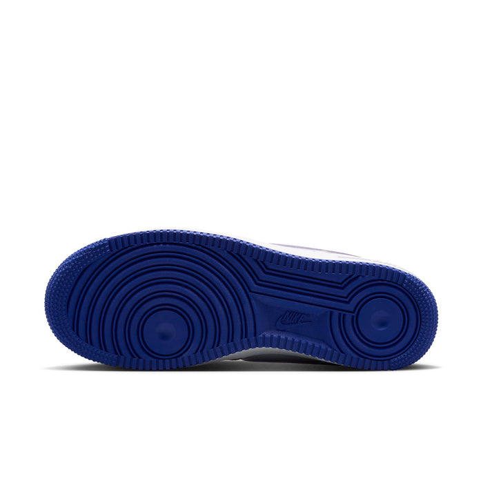 Women's Nike Air Force 1 low-top sneakers outsole, textured blue rubber tread