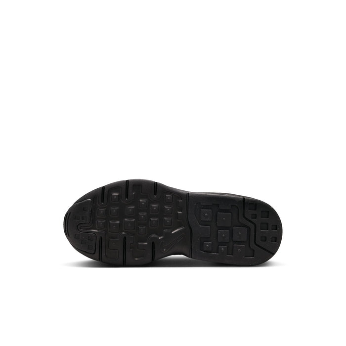 Kids sneakers outsole view, dark rubber tread with molded traction