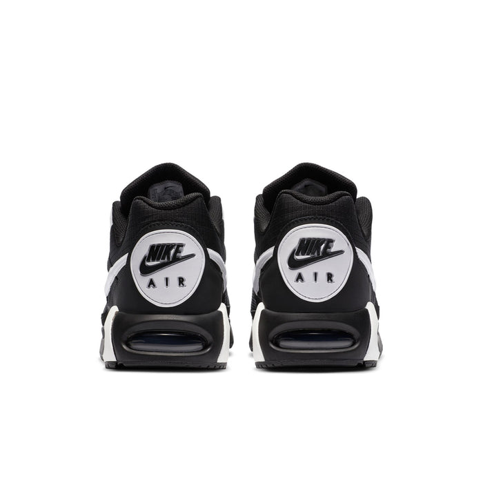 Men's Nike Air Max IVO sneakers, black heel with white Air logo and rear cushioning