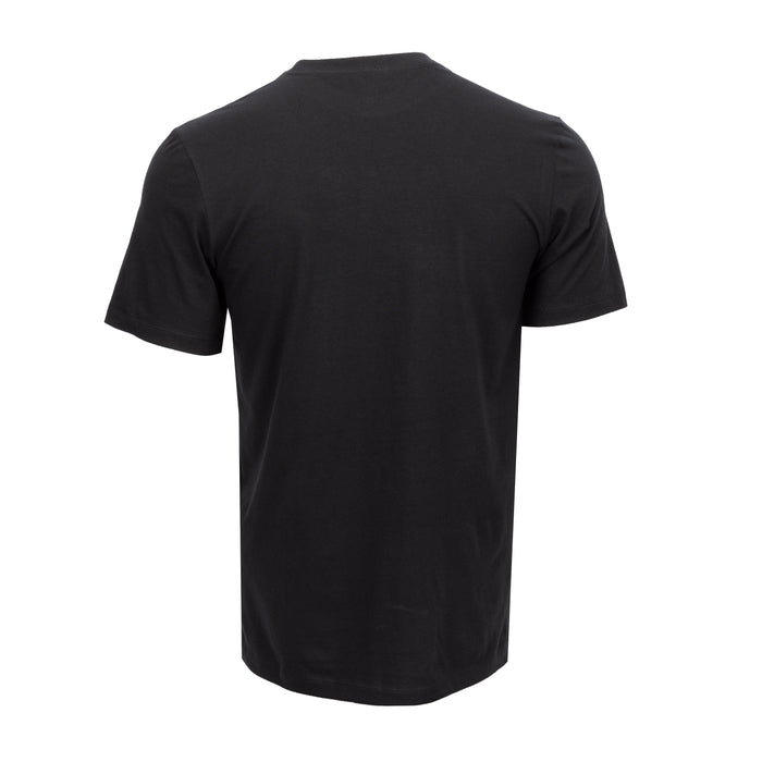 Men's black reflective tee, plain back