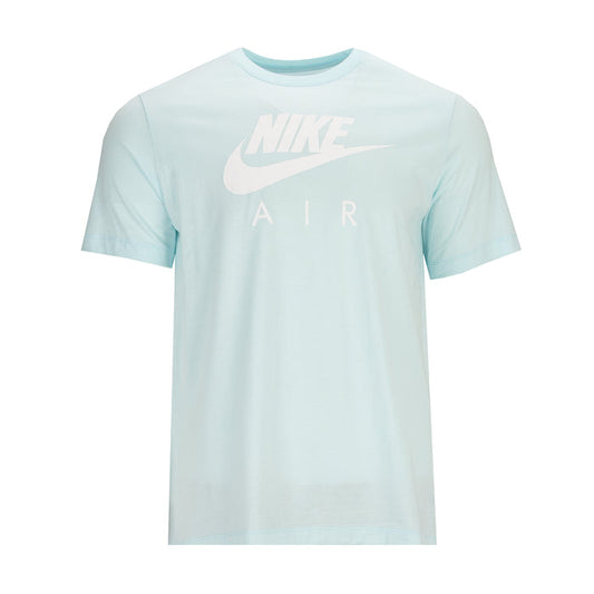 Men's Nike Air tee in glacier blue, short-sleeve crew neck with front logo
