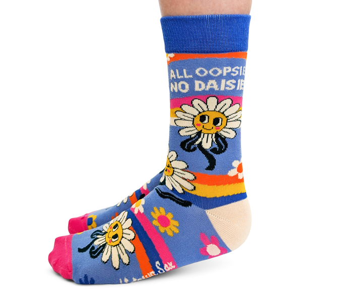 FUN DAISY COLOURFUL FLOWER PATTERN SOCKS WOMEN UPTOWN SOX
