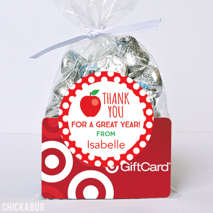 Apple Teacher Appreciation Stickers