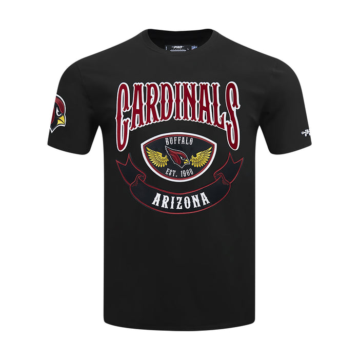 Men's black Arizona Cardinals graphic tee with Buffalo Arizona emblem on front