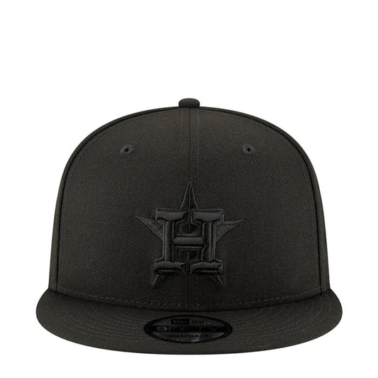 Black baseball cap with embroidered team logo on front