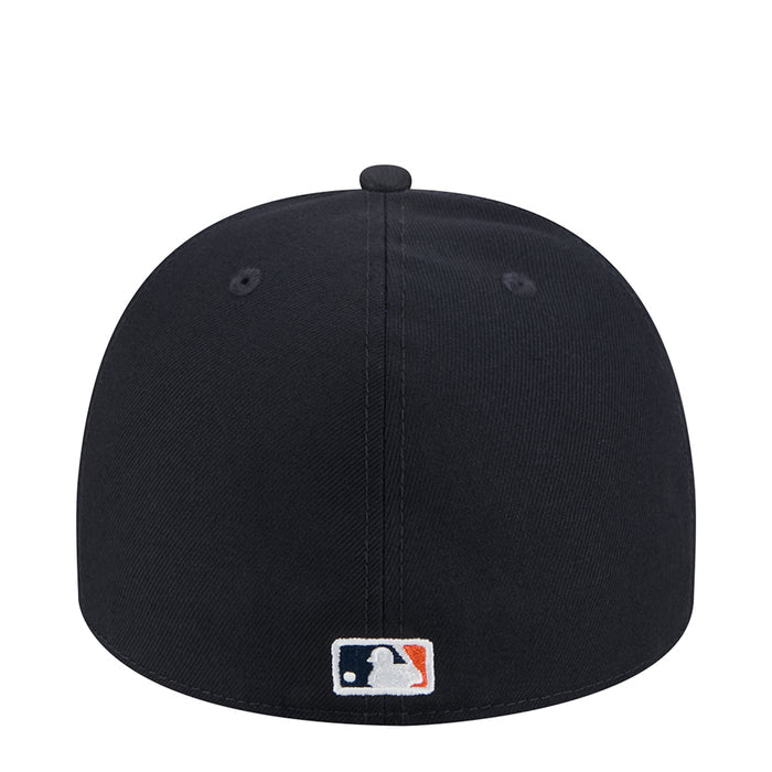 Dark navy baseball cap back with MLB logo patch near hem