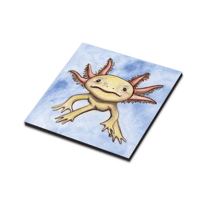 PinkPolish Design Magnets "Axolotl Cutie" Wood Refrigerator Magnet