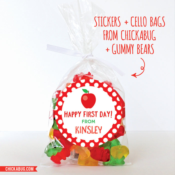 Back to School Apple Stickers